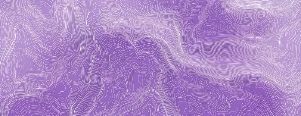 White out line contour mapping background purple lines.