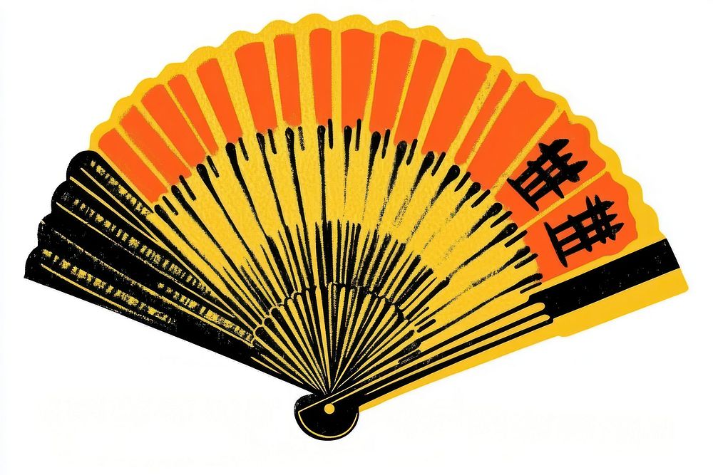 Chinese folding fan traditional illustration decorative.