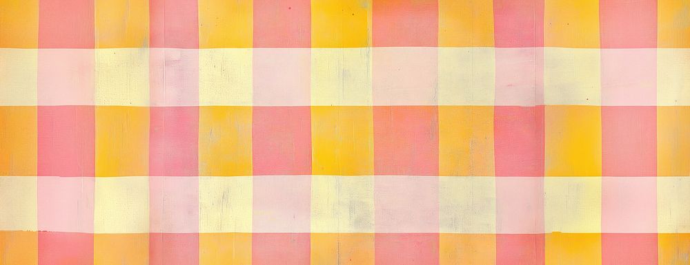 Pink yellow orange checkered texture background pattern.