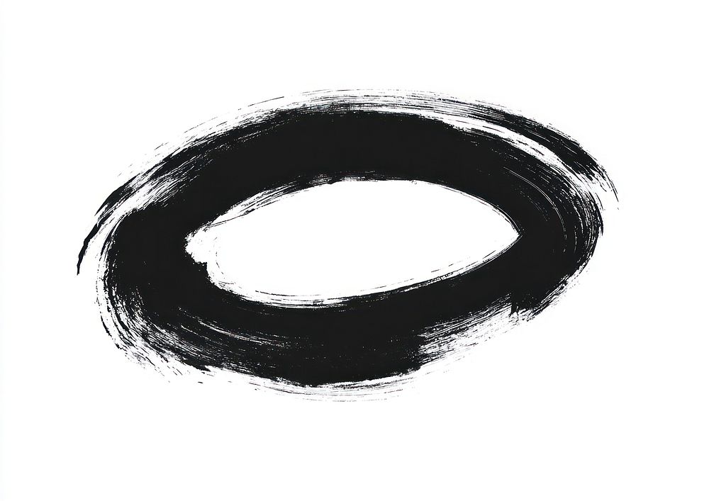 Oval drawing black text.