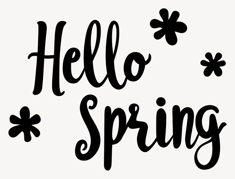 Hello Spring spring design hello vector