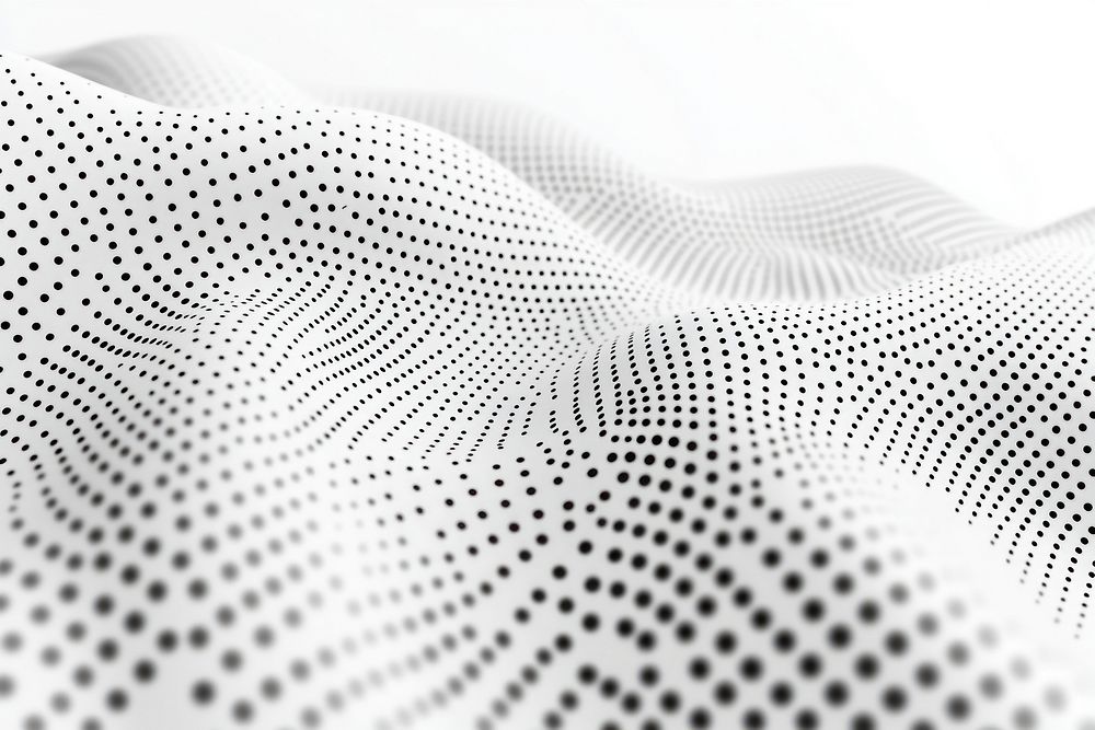 Graphic abstract wave Halftone background black white dots.