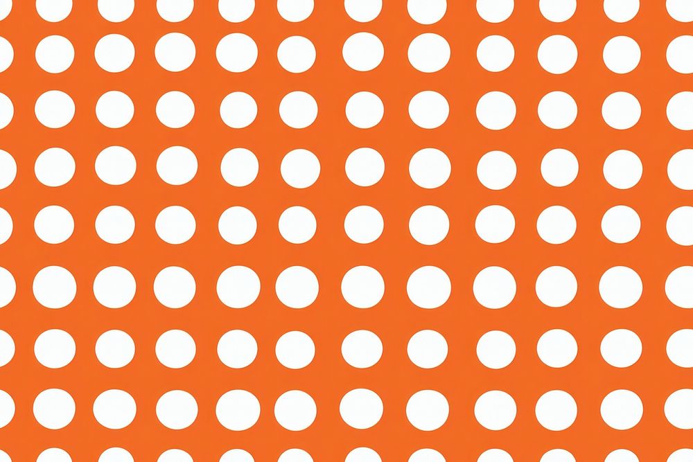 Polka dot pattern background orange white.