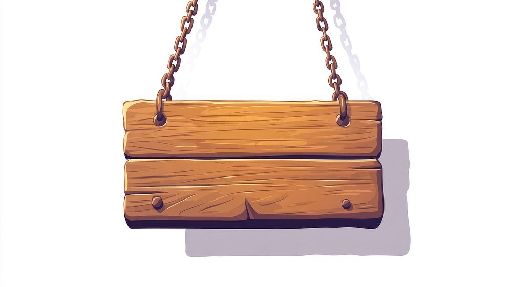 Hanging wooden sign chain accessories accessory.