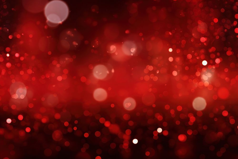 Background with red bokeh lights blurred atmosphere sparkling.