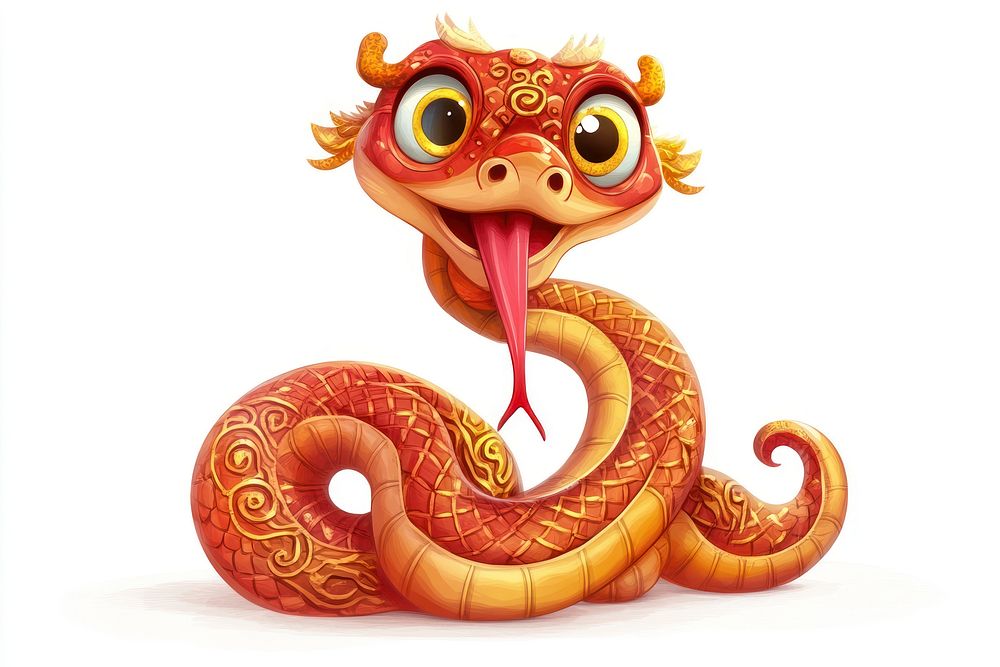 Chinese New Year theme illustration cartoon dragon.