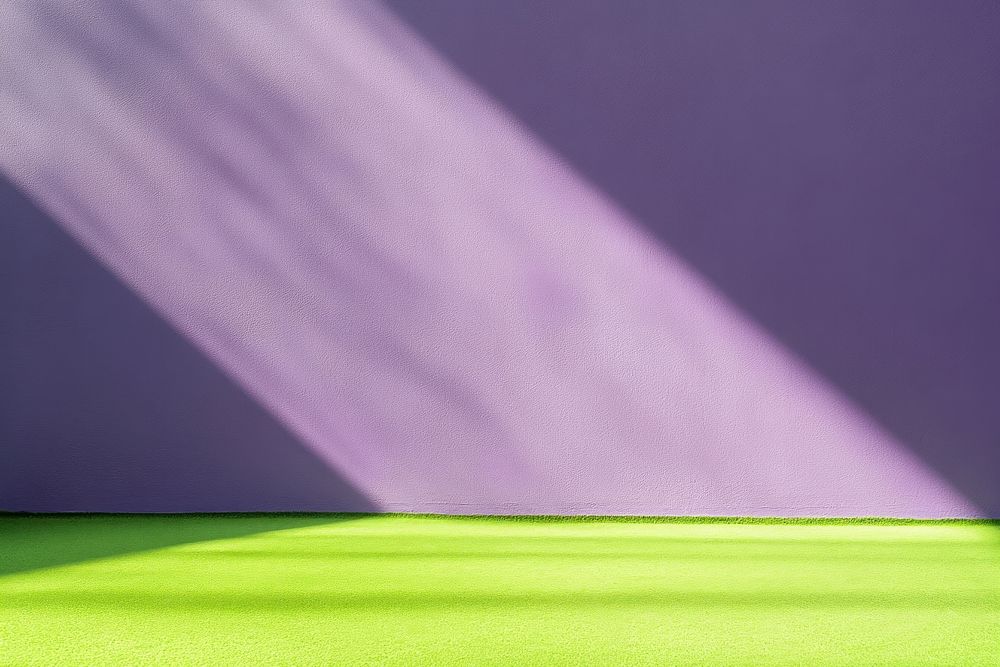 Lavender background green composition minimalist.