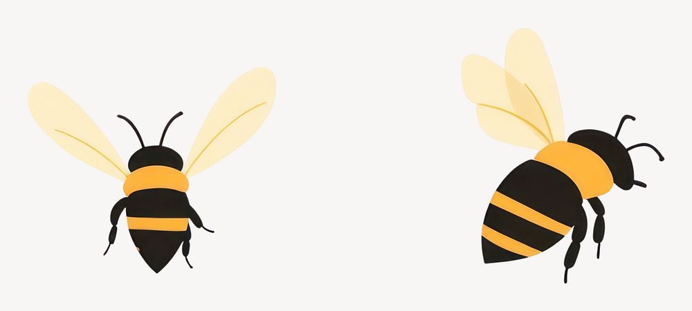 Bee illustration background insect vector