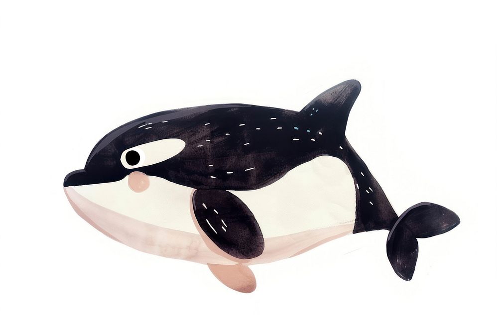 Cute orca illustration animal whale cartoon.