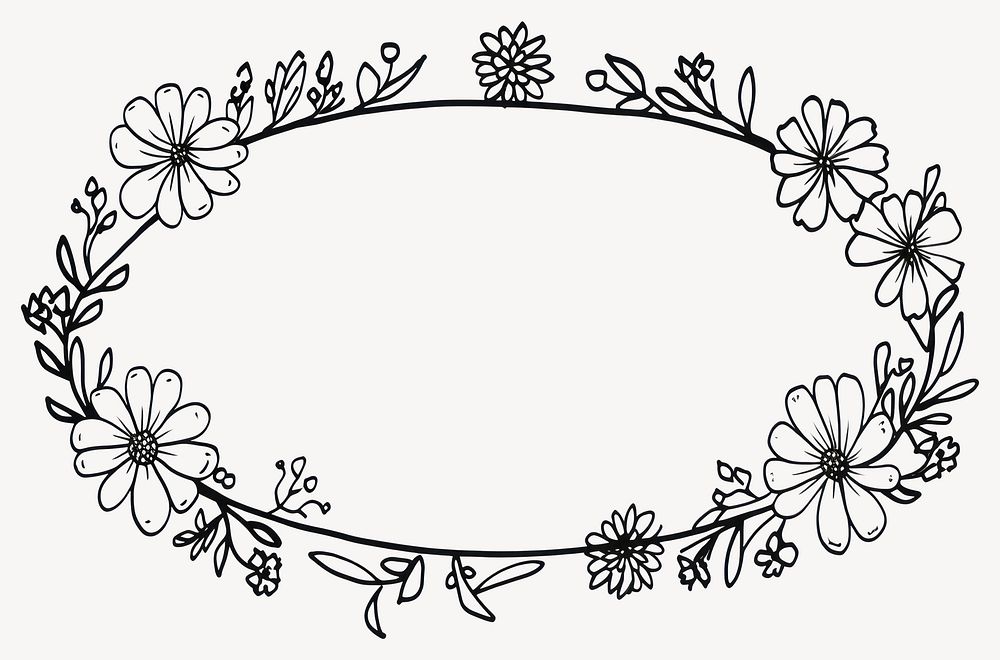 Decorative frame black white vector