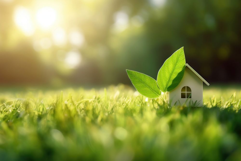 Green house leaves green grass.