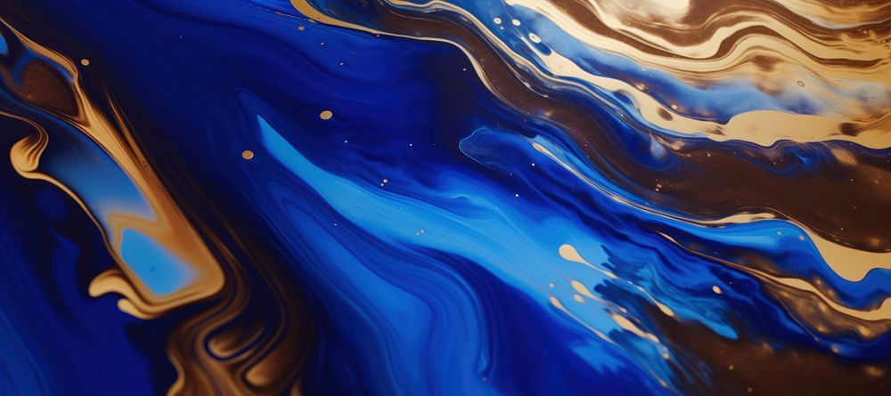 Liquid diffuse background blue gold.