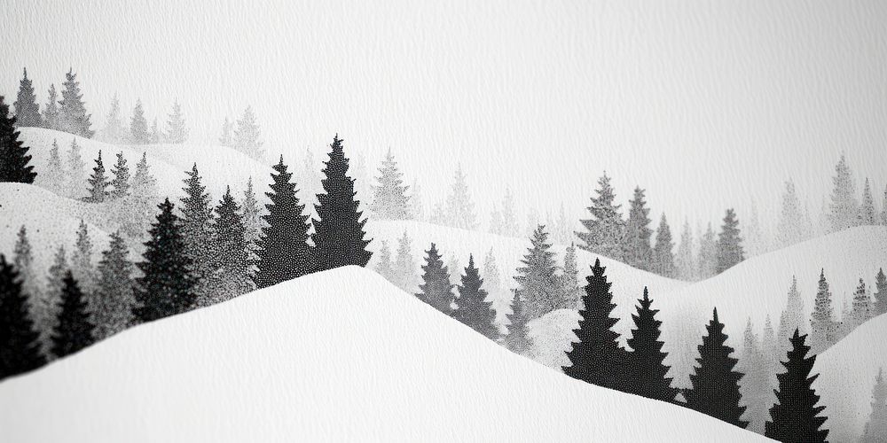 Snow forest view landscapes nature trees pine.