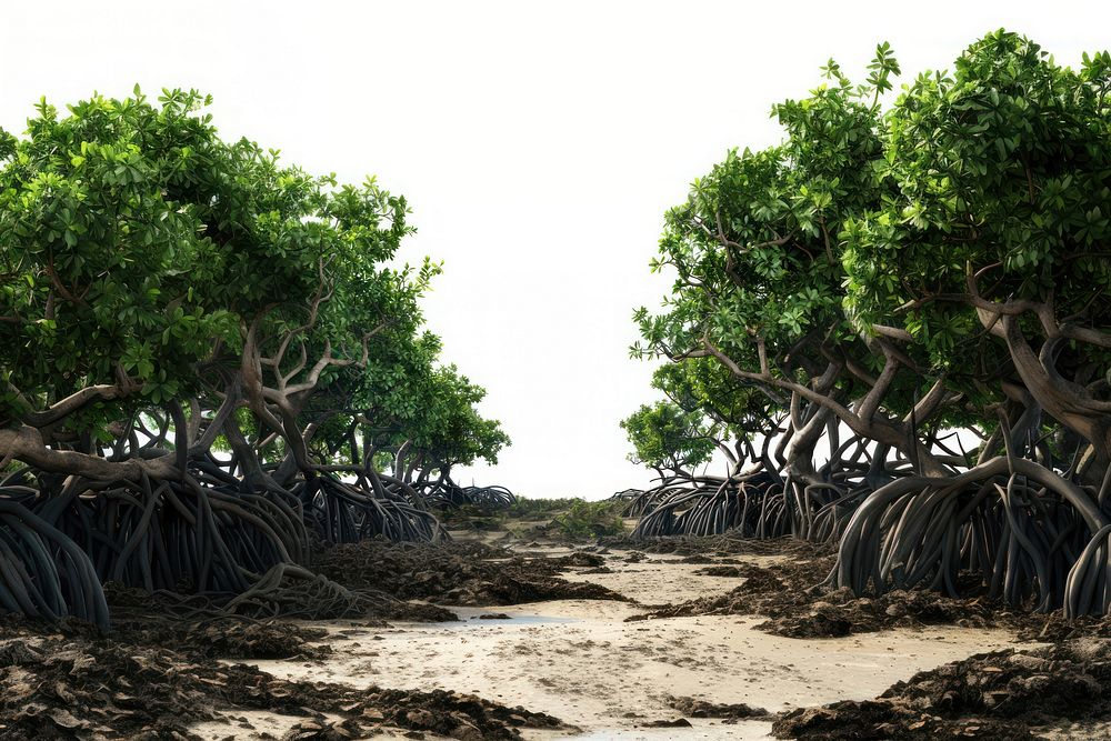 Mangrove forest landscape vegetation natural nature.