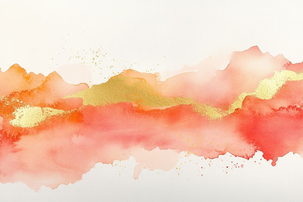 Peach watercolor background painting.