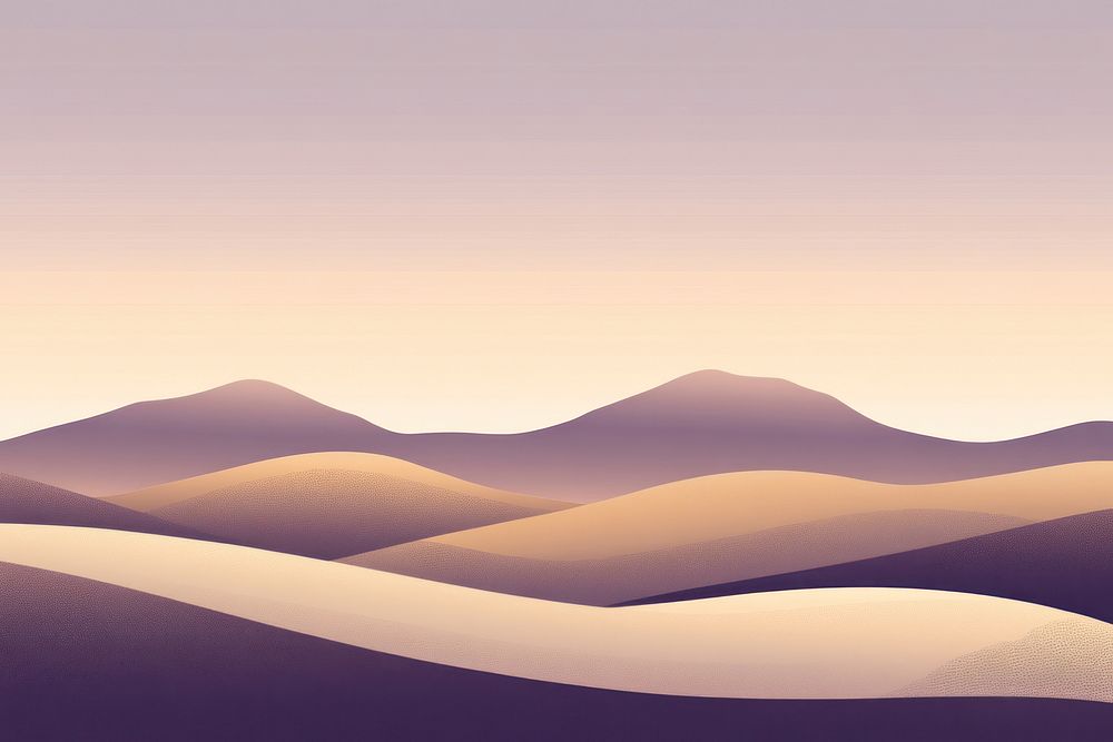 An abstract landscape of rolling hills desert nature serene.