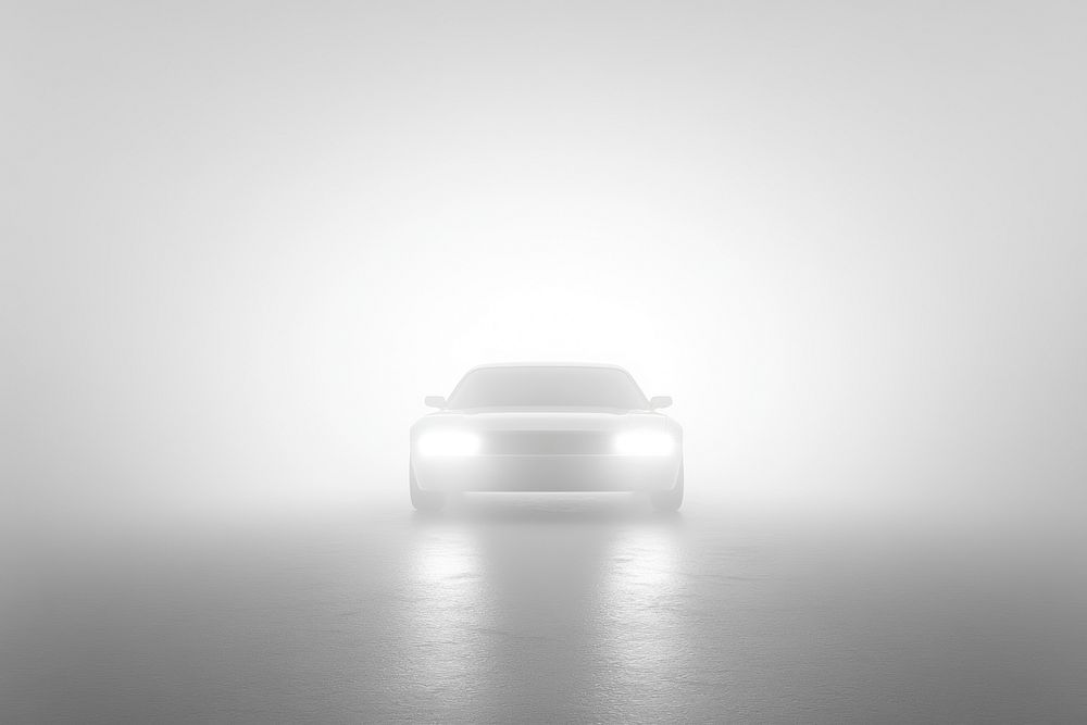 A white background with an empty space in the center fog car headlights.