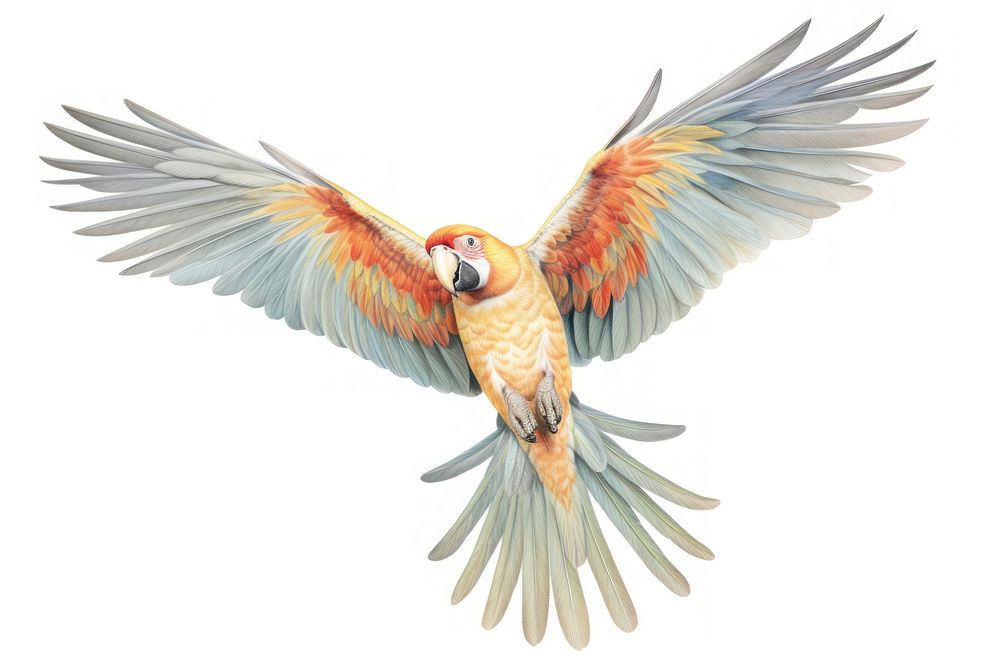 Parrot flying parrot illustration bird.