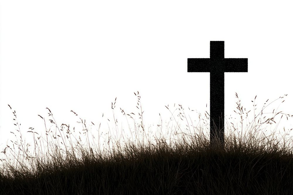 Cross cross silhouette background.