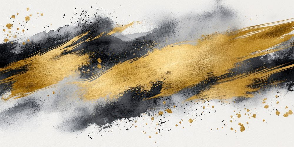 A Collection of Watercolor Brush Strokes 2 abstract strokes black.