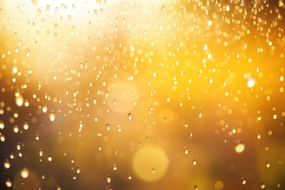 Realistic sunshine effect background raindrops chandelier.