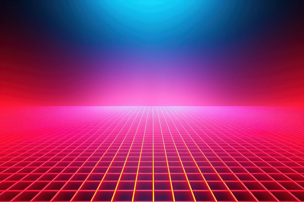 Background retro neon grid.