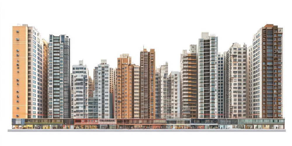 Hongkong apartment buildings architecture view residential.