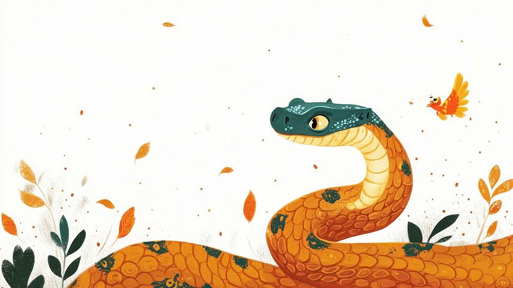 Chinese new year frame snake illustration illustrated.