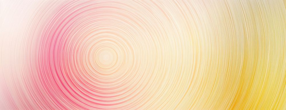 Circle lines on pastel pink and yellow gradient background abstract texture.