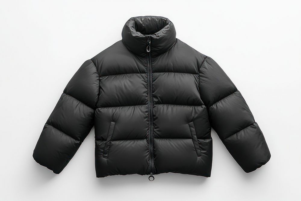 Puffer jacket clothing black outerwear.