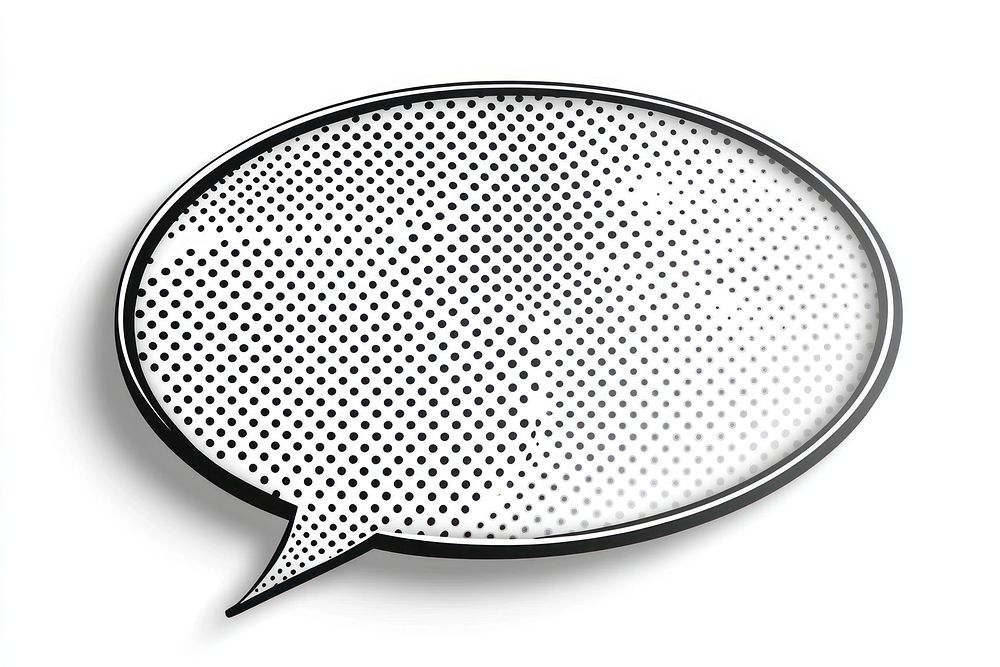 Retro empty white comic speech bubble illustration halftone style.