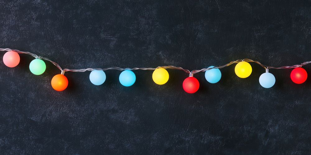 Colorful string lights lighting accessories decoration.