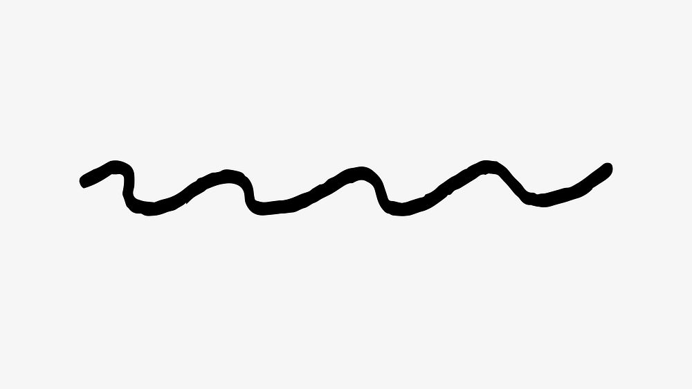 Simple black wavy line illustration