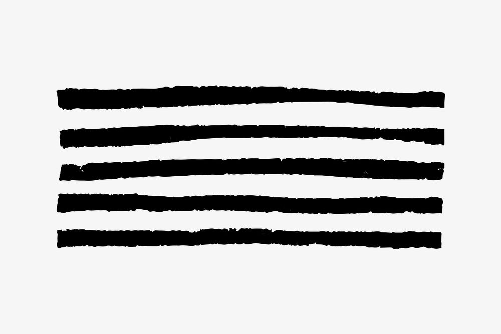 Hand-drawn Black Horizontal Lines Illustration 