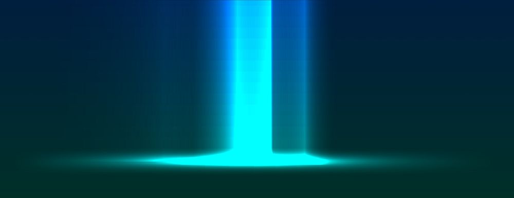 Futuristic glowing blue portal background design