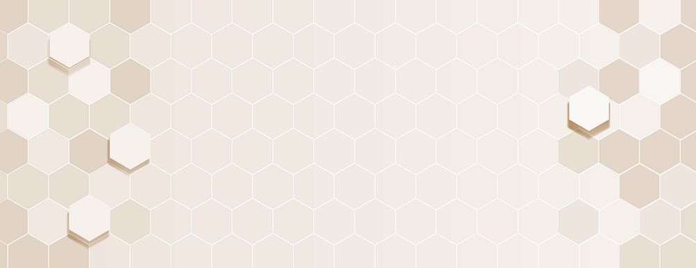 beige hexagon technology background