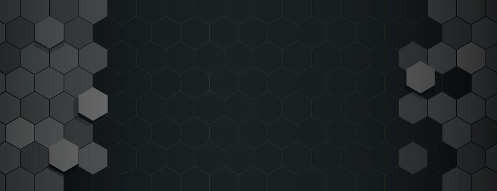 black hexagon technology background