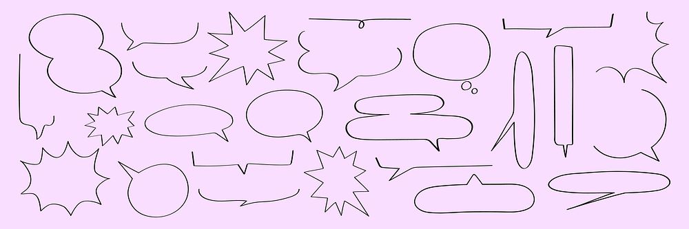 Collection of speech bubbles in various shapes. Speech bubbles for comics, speech bubbles for design, speech bubbles for…