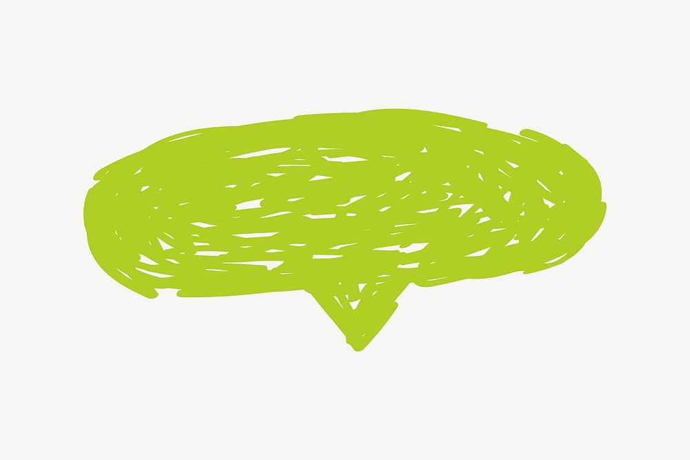 Green scribble speech bubble