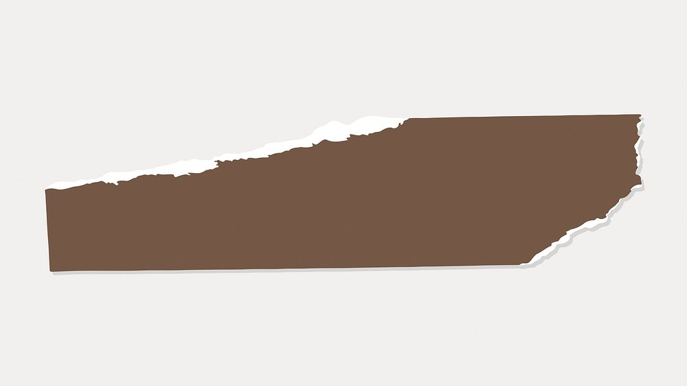 Silhouette of Tennessee state map in brown, element vector