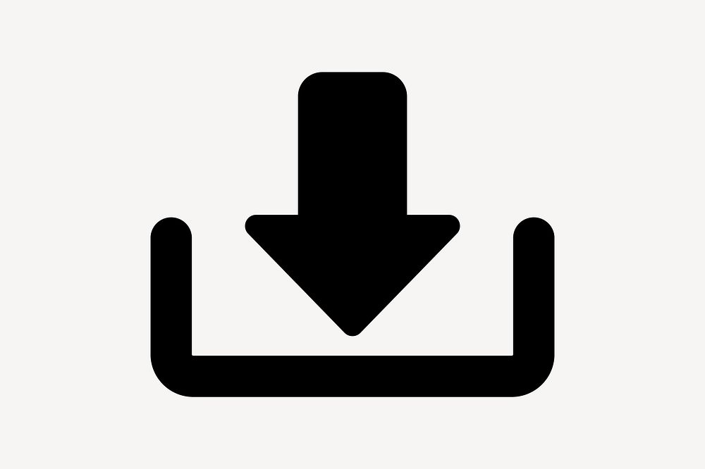 Simple download illustration, UI icon