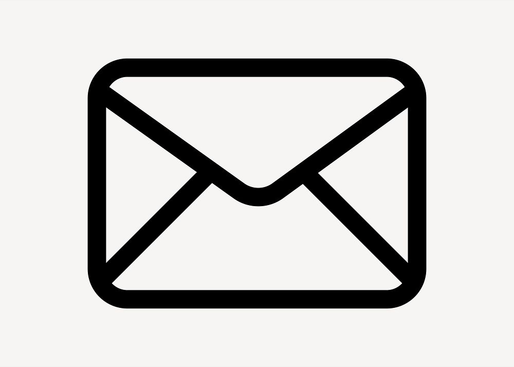 Simple envelope design, UI icon vector