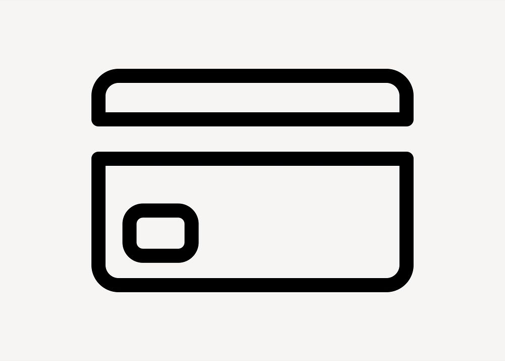 Minimalist credit card design, UI icon vector