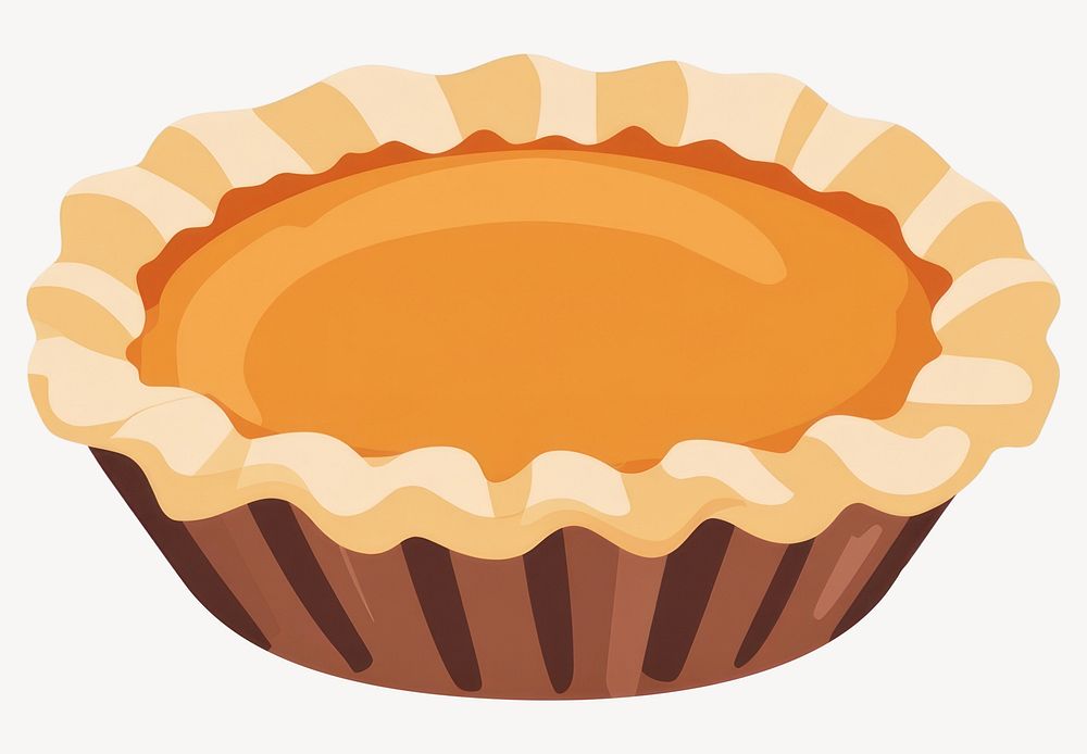 Pumpkin pie illustration dessert thanksgiving vector