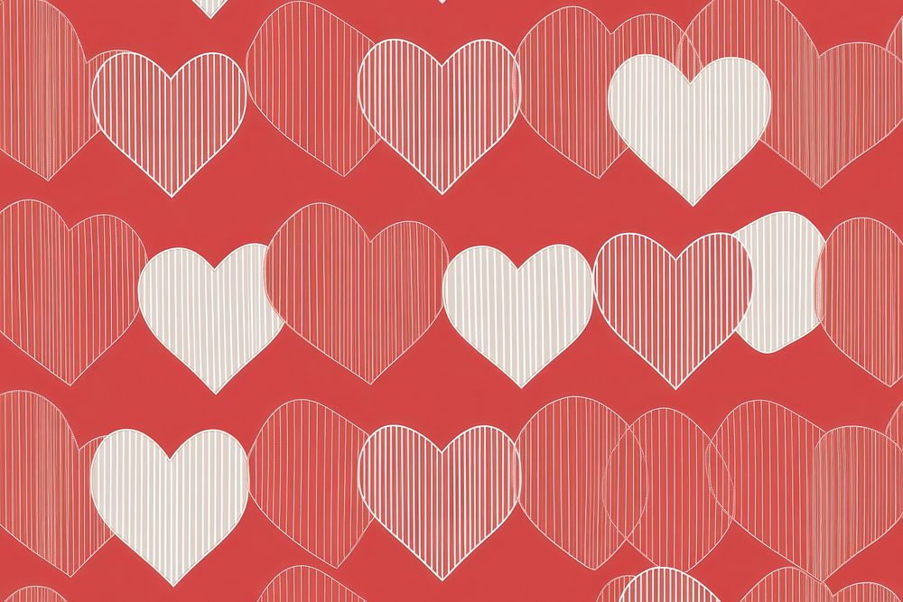 Seamless geometric pattern heart illustration background.