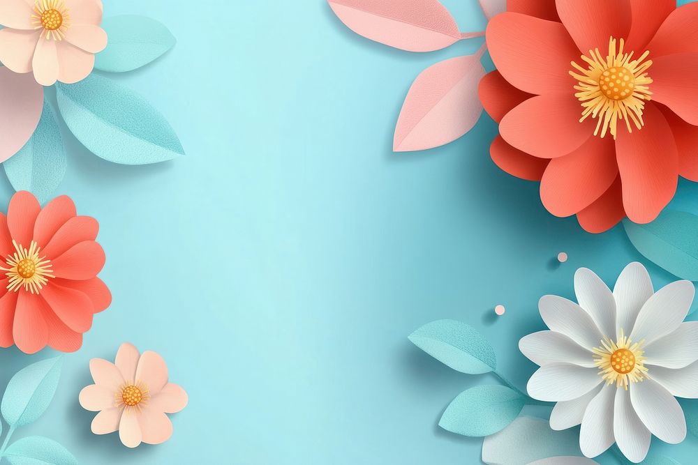 Spring banner flowers background design.