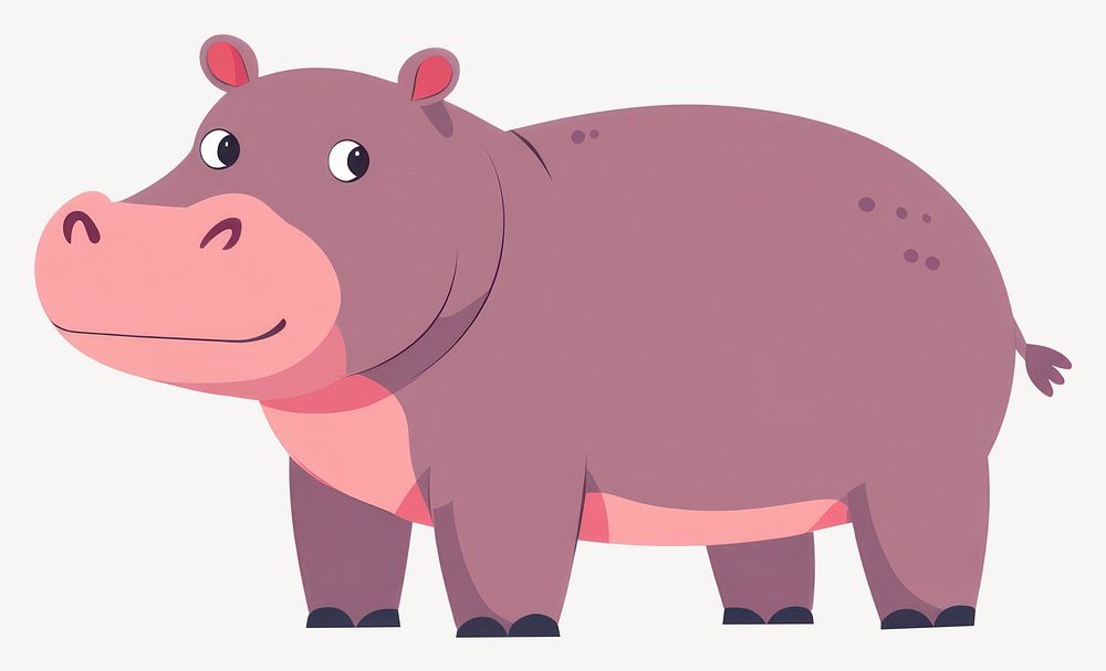 Hippo illustration animal art vector