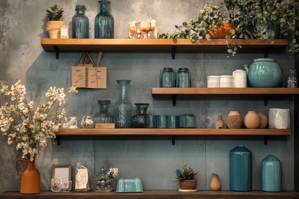 Interior Shop shelves shelf interior.