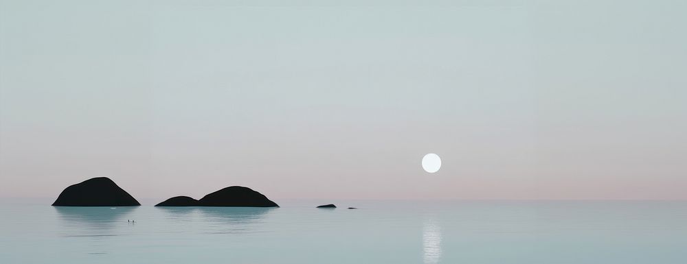 Simple minimal background landscape horizon ocean.