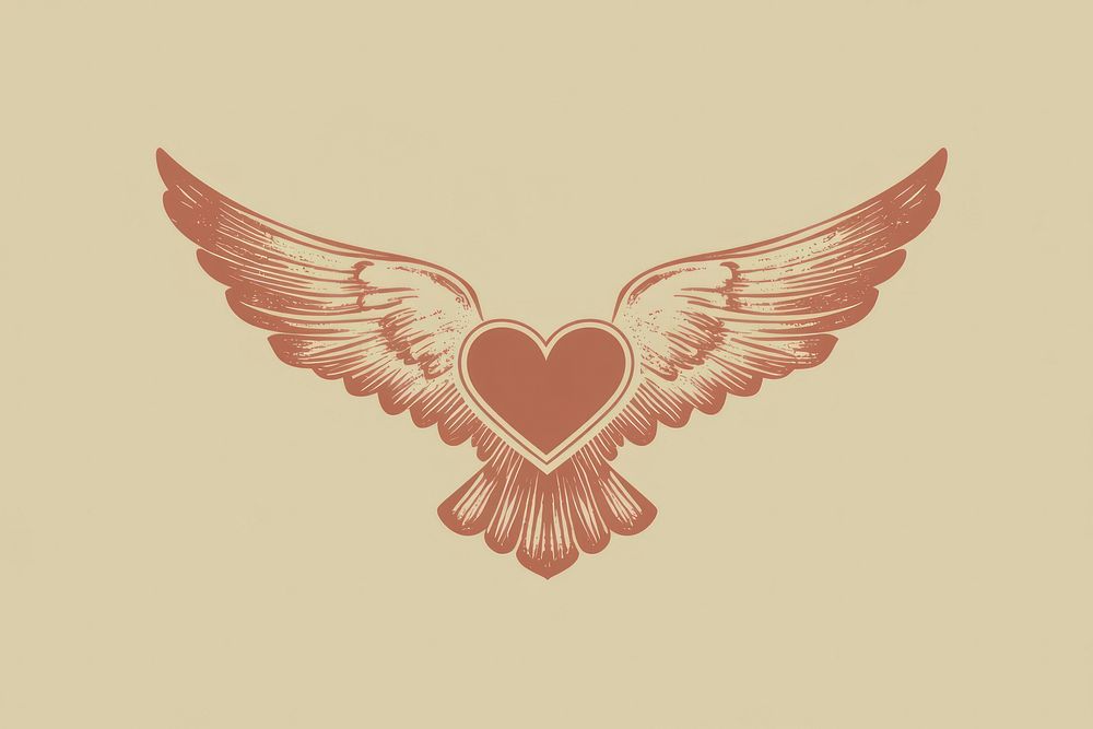 Wings illustration symbol love.